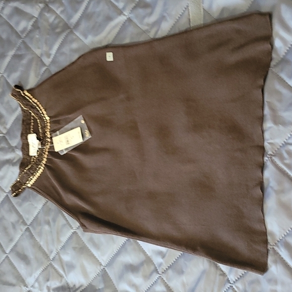NWT Ann Taylor Loft Sleeveless Brown Sequin Top Brown Size Small - Picture 7 of 10